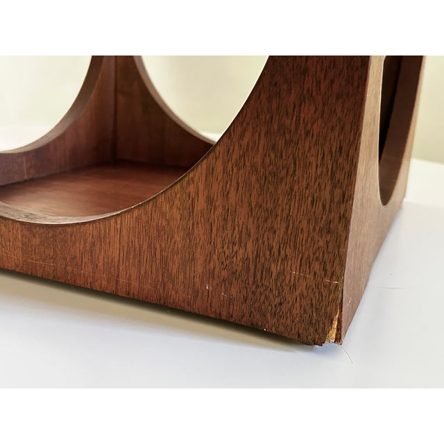 Vintage MCM Lane Cube Circle Smoked Glass End Table For Sale - Image 9 of 13