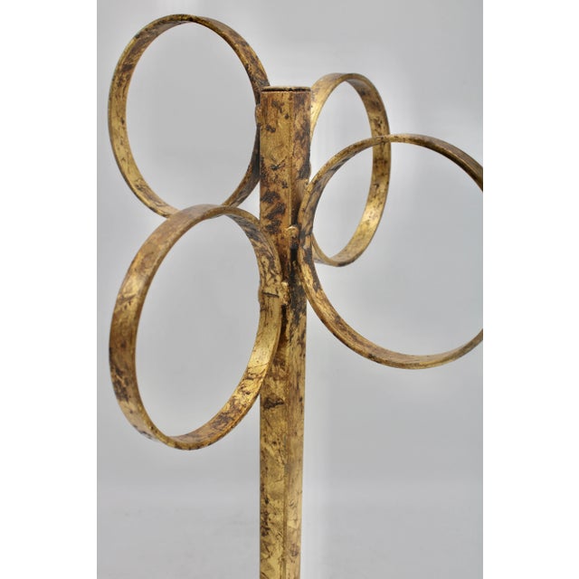 Gold Mid Century Italian Golden Gilt Metal Hand Towel Rack For Sale - Image 8 of 10