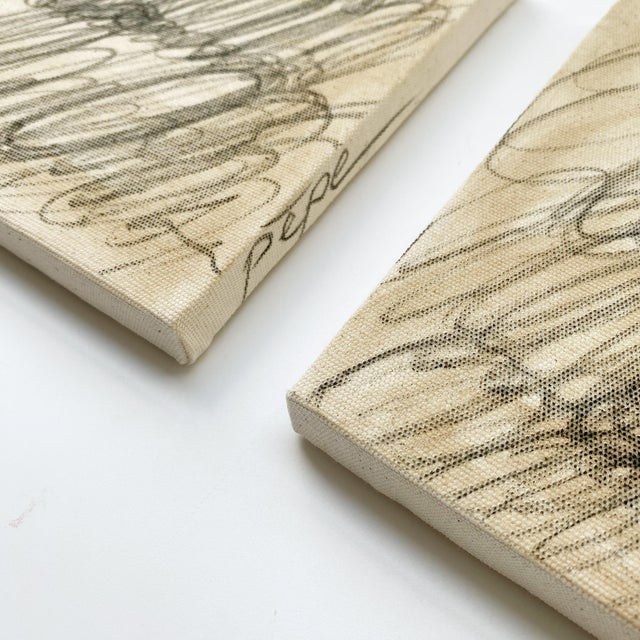 Set of Small Abstract Painting on Canvas For Sale - Image 4 of 6