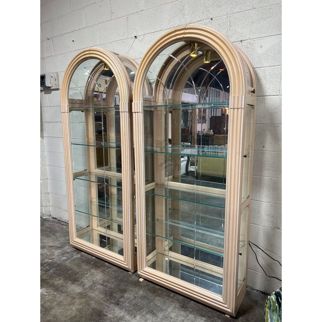 Pulaski Furniture Arched Curio China a Pair Chairish