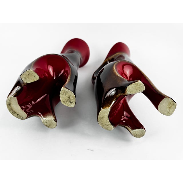 Pair of Signed Ceramidi Zoomorphic Sculptural Ceramic Vases, France For Sale - Image 15 of 16