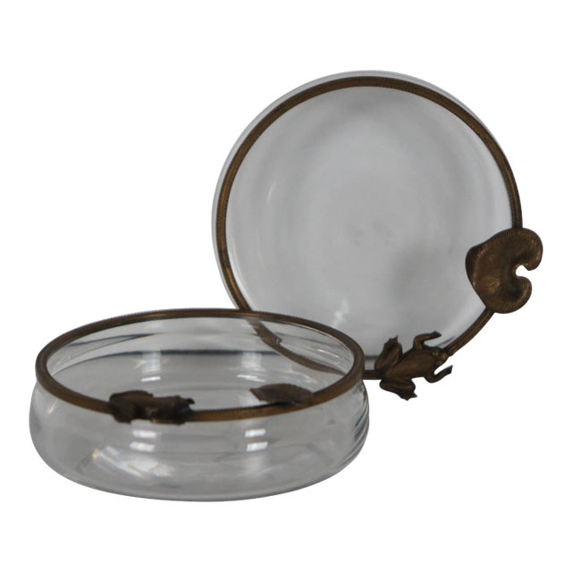 Mid Century Artisian Glass Ashtrays - Set of 2 For Sale