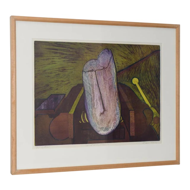 Roland Petersen (California / Denmark) Original Abstract Etching W/ Aquatint C.1970s For Sale