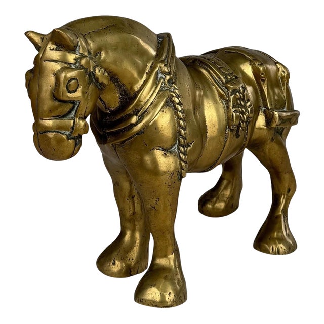 Antique English Brass Horse Sculpture, 1800s For Sale
