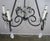 Mid 20th Century Six-Light Rock Crystal Wrought Iron Chandelier For Sale In Los Angeles - Image 6 of 10