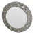 Aditya Handicrafts 32.75” Black & White Bone Inlay Floral Round Mirror, India, 2021 For Sale