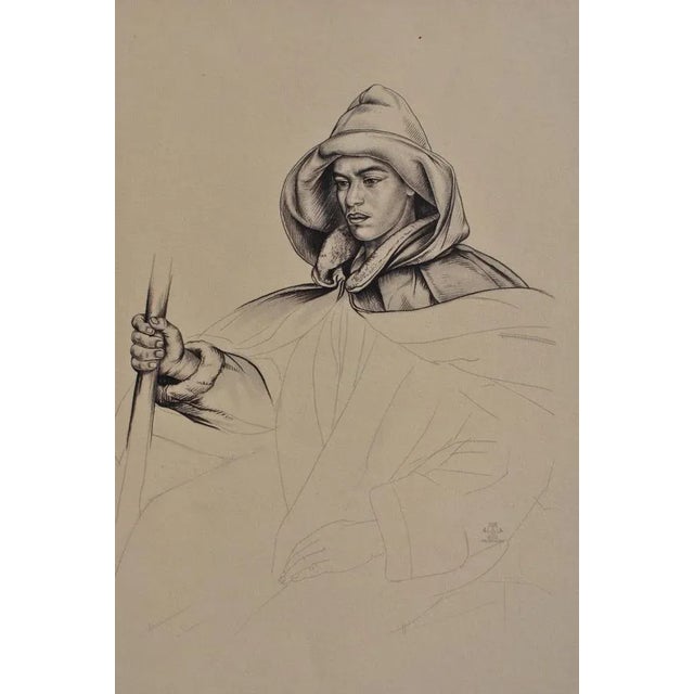 Walter SAUER (1889-1927) The Andalusian Shepherd, 1930 Offset and spot color printing Signed in the plate Limited to 250...