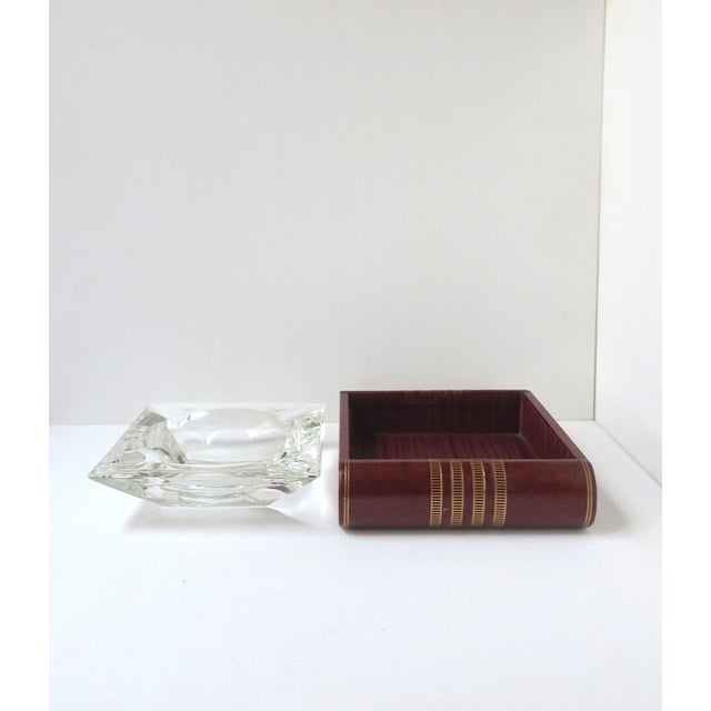 Art Deco Leather Catchall Ashtray, Mid-20th Century For Sale - Image 9 of 13