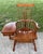 Brown Mid 20th Century Vintage Walnut Pennsylvania Windsor Writing Chair With Two Drawers For Sale - Image 8 of 18