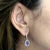 Traditional Natural Amethyst Diamond Earrings 14k Gold 4.25 Tcw Certified For Sale - Image 3 of 11