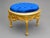 1980s 1980s Italian Rococo Gold Beech Blue Velvet Bench - 1 Pc For Sale - Image 5 of 12