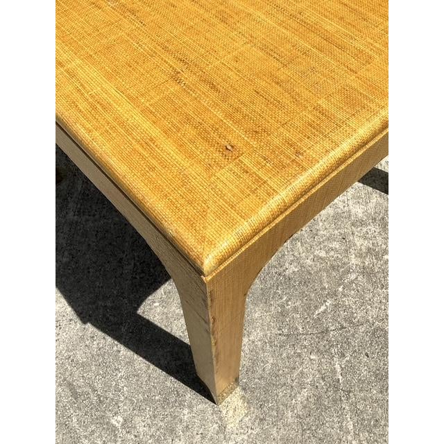 Vintage Wrapped Grasscloth Game Table For Sale - Image 10 of 12