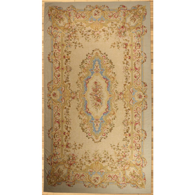 Vintage Chinese Aubusson Rug, 14'06 X 25'11 For Sale - Image 10 of 10