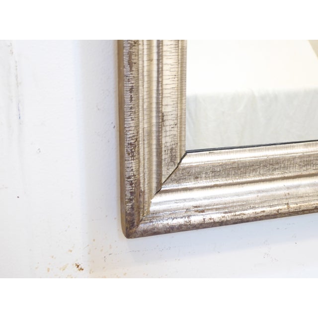 19th Century Silverleaf Crackle Finish Mirror For Sale - Image 4 of 5
