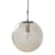 Mid-Century Bubbled Glass & Chrome Globe Pendant/Ceiling Light From Limburg, Germany, 1970s For Sale