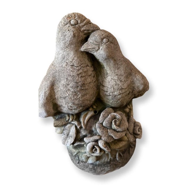 Vintage Stone Statue of Love Doves For Sale - Image 4 of 4