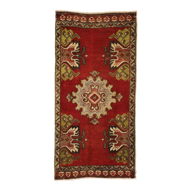 Vintage Turkish Yastik Rug - 01'08 X 03'02 For Sale