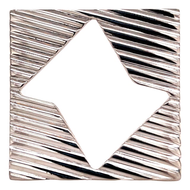 Tiffany & Co Estate Abstract Brooch Sterling Silver 14.8 Grams For Sale