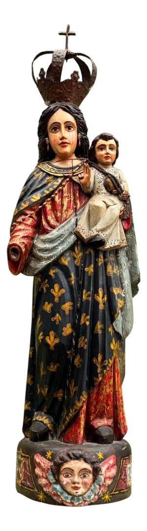 Virgin and Child in Polychrome Wood
