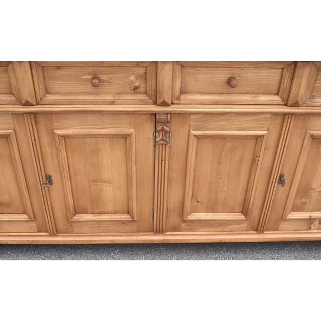 Pine Four Door, Four Drawer Sideboard, Reproduction For Sale - Image 9 of 12