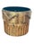 Mid-Century Modern Vintage 1970s Tromp l'Oeil Tasseled Gold Pottery Indoor/ Outdoor Planter -Made in Italy For Sale - Image 3 of 12