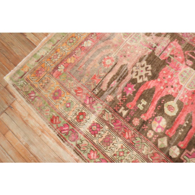 Folk Art Vintage Zabihi Collection Pictorial Horse Karabagh Rug - 5' x 9'9" For Sale - Image 3 of 10