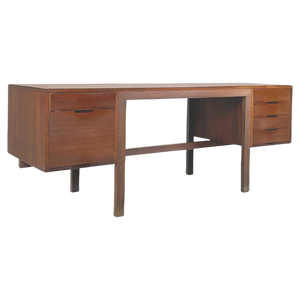 Italian Modern Canaan Desk in Wood attributed to Marcel Breuer for Gavina, 1970s