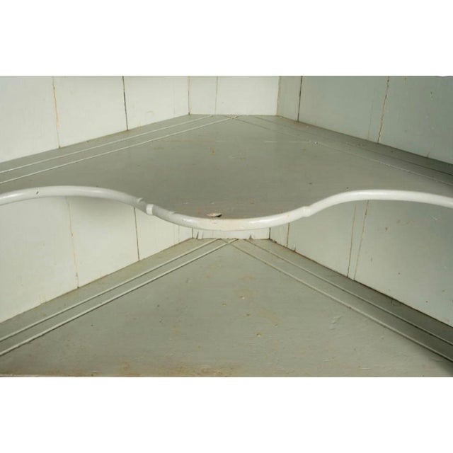 Wood Early 19th Century Federal Glass Door Corner Cupboard For Sale - Image 7 of 7