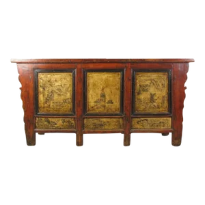 Hand Painted Antique Gansu Bedding Cabinet