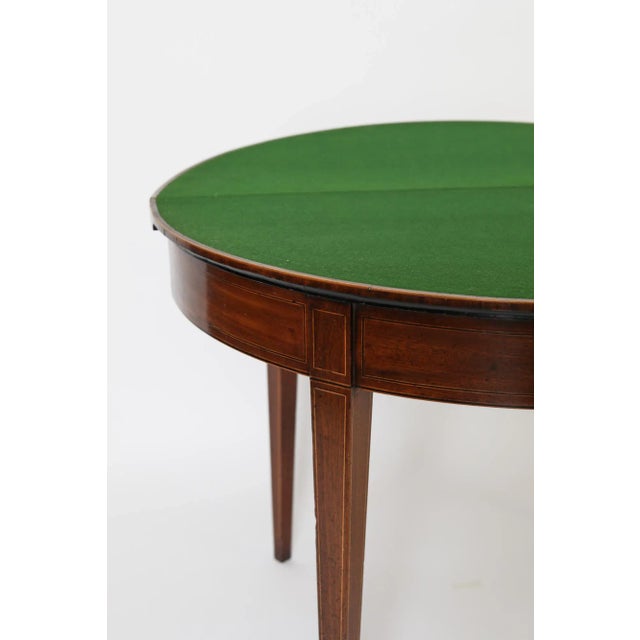 Late 19th Century 19th Century Demi Lune Card Table For Sale - Image 5 of 10
