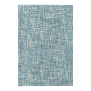 Dash & Albert by Annie Selke Crosshatch Aegean Micro Hooked Wool Rug, 6' x 9' For Sale