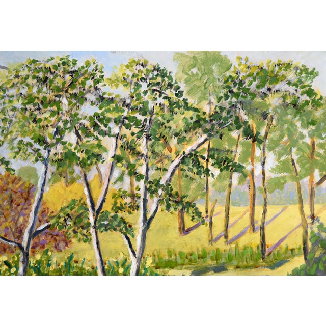 "Wally's Pond" Rural Landscape in Oil on Masonite by Richard M. Bacon For Sale - Image 4 of 9