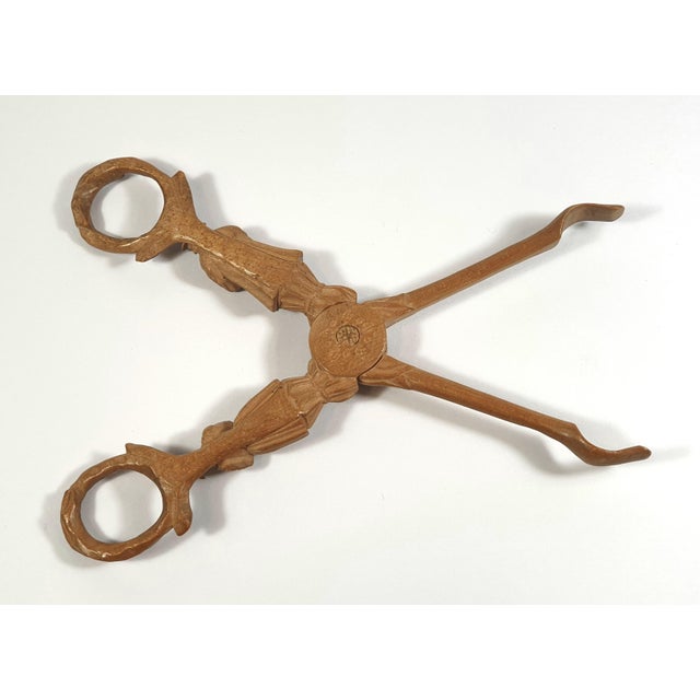 19th Century Finely Carved Figural Wooden Sugar/Grape Tongs Black Forest Style For Sale - Image 11 of 12