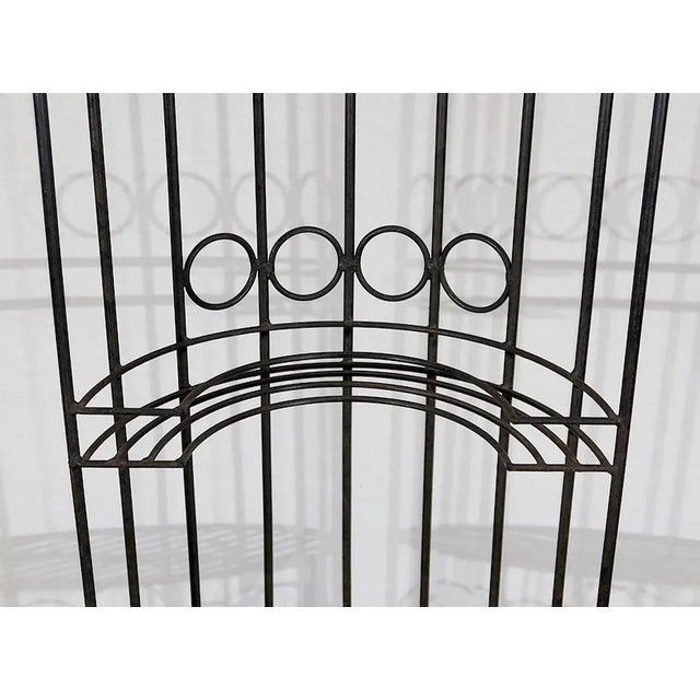 Black 20th Century Kiosk Wrought Iron Wine Bar For Sale - Image 8 of 18