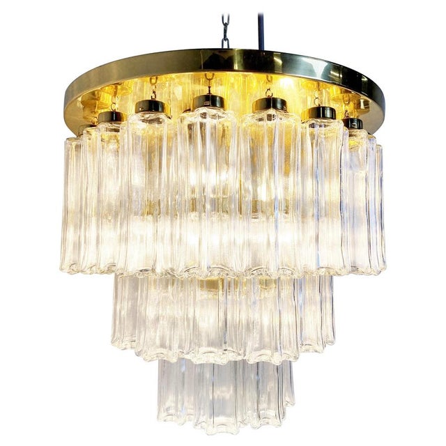 Flush Mount Chandelier from Glashütte Limburg, 1970s For Sale - Image 11 of 11