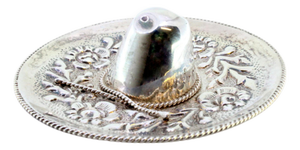 Mexican Hat in Silver with Application and Corded Friezes