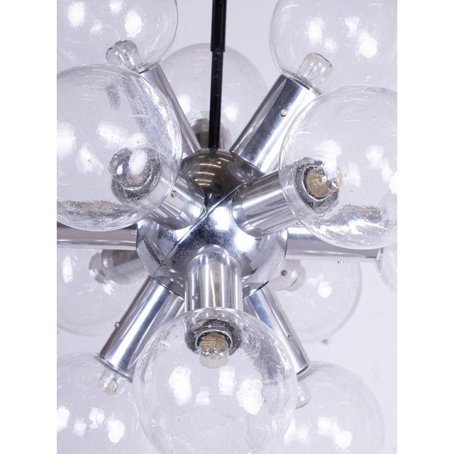 1970s Sputnik Chandelier with Glass Balls and Chrome by J. T. Kalmar for Kalmar, 1970 For Sale - Image 5 of 7