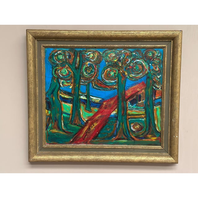 Constantine, Coloristic Composition, 1950s, Oil Painting on Canvas, Framed For Sale - Image 18 of 18