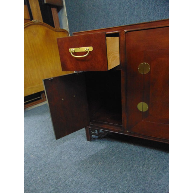 Wood Baker Asian Design Oak & Burl Sideboard For Sale - Image 7 of 9