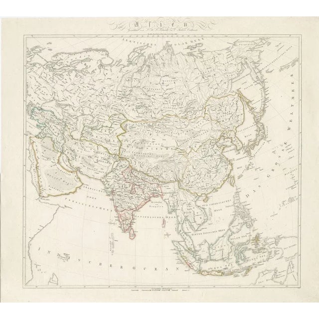 Antique Map of Asia by Simon Schropp and Comp, 1819 For Sale - Image 6 of 6