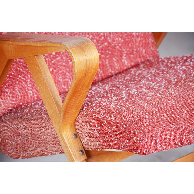 Beige Set of Mid-Century Armchairs attributed to Tatra Pravenec, 1950s For Sale - Image 8 of 14