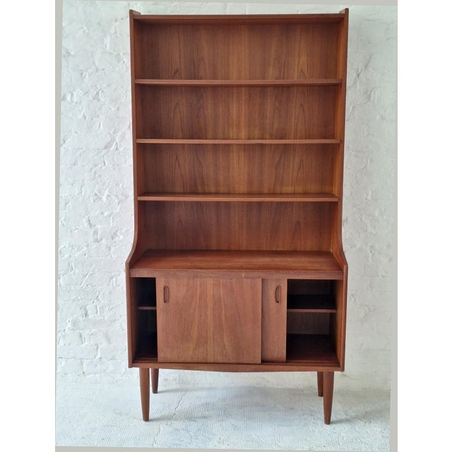Vintage Danish Teak Bookshelf attributed to Johannes Sorth, 1960s For Sale - Image 4 of 6