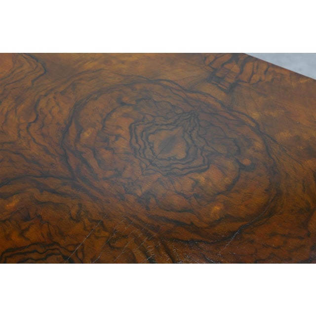 Art Deco Walnut Veneer Coffee Table, Belgium, 1920 For Sale - Image 10 of 11