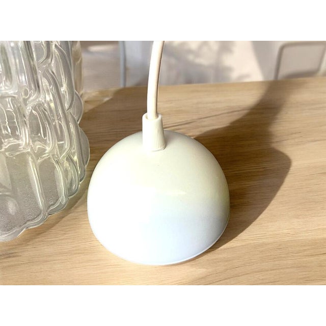 Glass Mid-Century Modern Bubble Glass Hanging Lamp in style of Helena Tynell, 1960s For Sale - Image 7 of 8