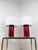 1970s Italian Ruby Red Glazed Ceramic and Brass Twin Table Lamps, 1970s, Set of 2 For Sale - Image 5 of 18
