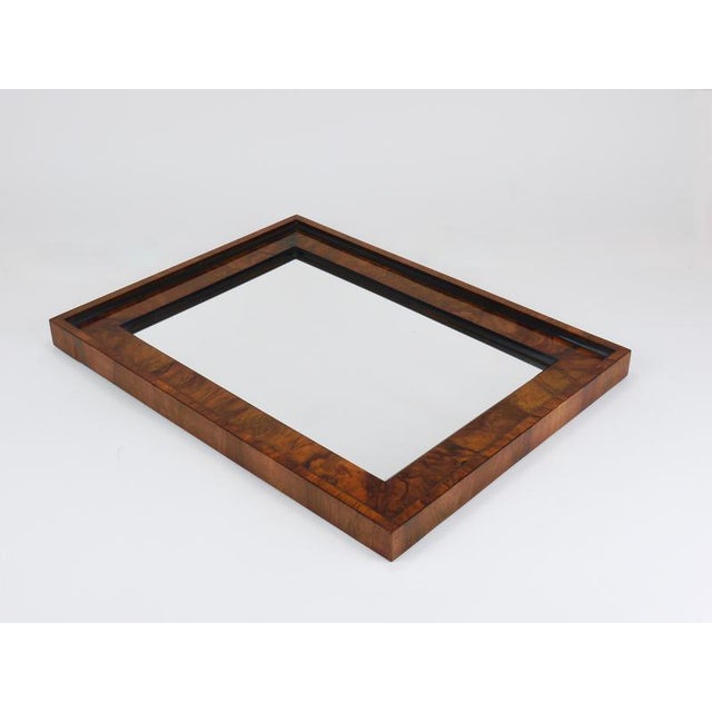 Antique Biedermeier Square Walnut Wall Mirror, Vienna, 1850s For Sale - Image 3 of 18