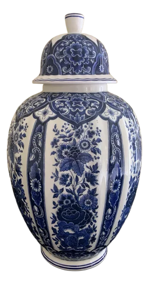 Ardalt Blue Delfia Blue & White Porcelain Ginger Jar