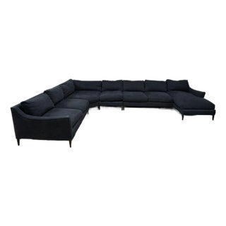 Jonathan Louis Large Modern Sectional Sofa With Chaise For Sale