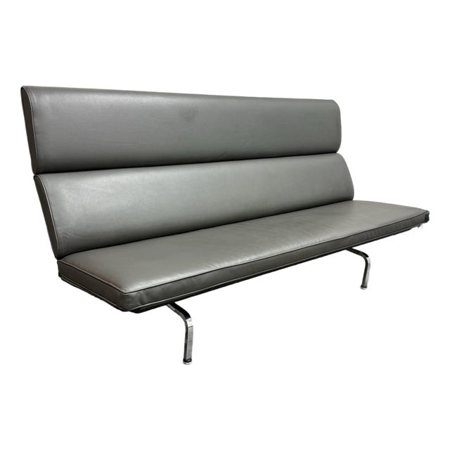 Circa 2004 Eames for Herman Miller Eames Vinyl Sofa Compact For Sale