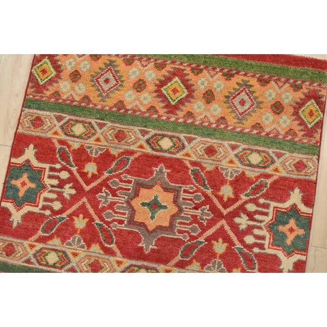 Khorjin Runner 2’8” X 9’4” Multicolor Wool Tribal Hand-Knotted Oriental Rug For Sale In Philadelphia - Image 6 of 13